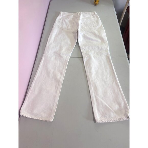 NWT Frame White Distressed Le Jane High Rise Straight Fit Jeans Size 27 - Picture 4 of 12